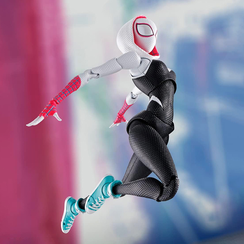 Anime Across the Spiderverse Figure SHF Spider Gwen Action Figures Collection Miles Gwen Stacy Model Toys