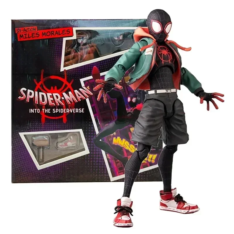 2024 Marvel Spiderman Gwen Peter Action Figure Anime Spider-verse Collection Sentinel Miles Morales Figures Christmas Toys Gifts