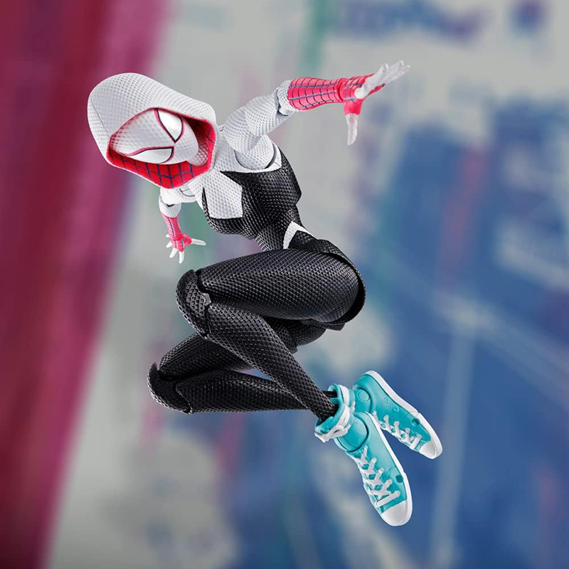 Anime Across the Spiderverse Figure SHF Spider Gwen Action Figures Collection Miles Gwen Stacy Model Toys
