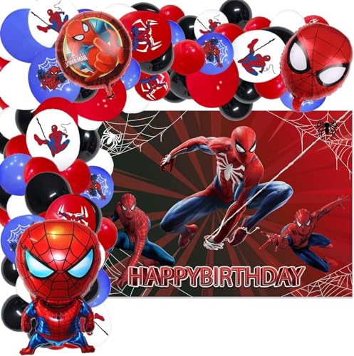 Spiderman Balloons Arch Garland Kit, 115 Pieces