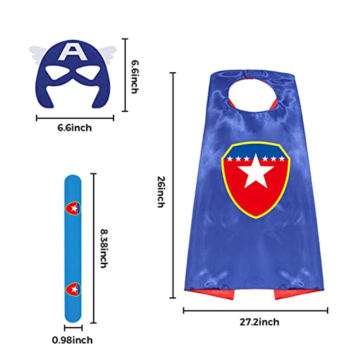 Superhero Kids Cape Set with Party Supplies (10 pcs)