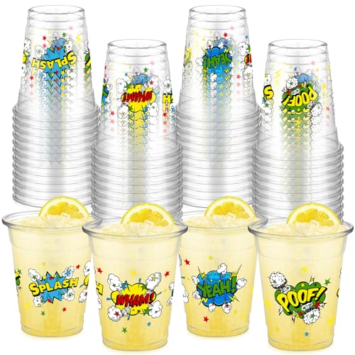 50 Pcs Hero Party Cups, 12 oz