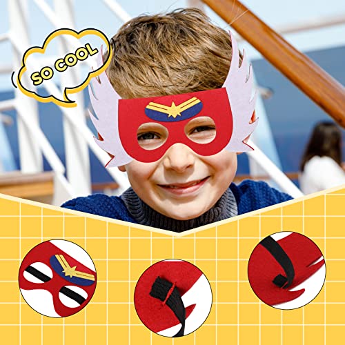 Superhero Kids Cape Set with Party Supplies (10 pcs)