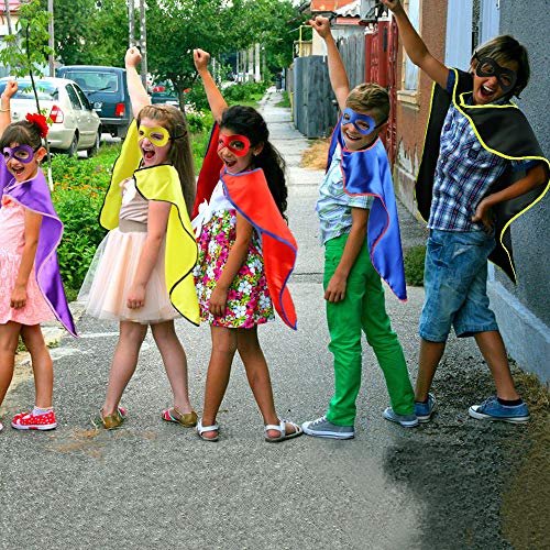 Superhero Capes and Masks Set for Kids - 16pcs