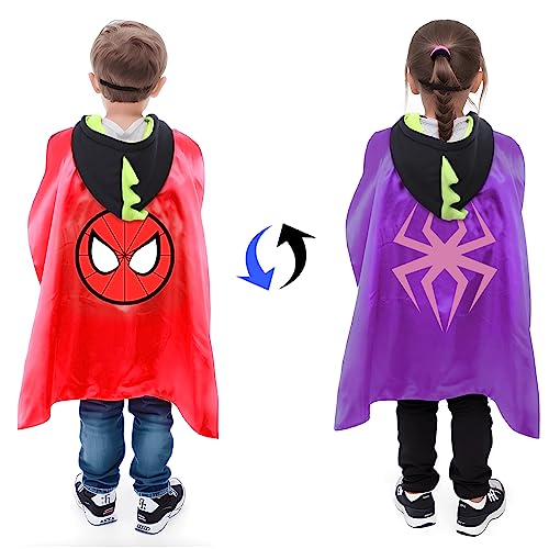Double-Sided Superhero Capes with Masks for Kids