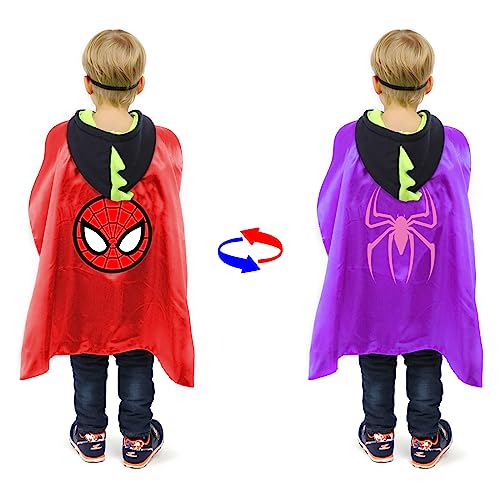 Double-sided Superhero Capes and Masks Set for Kids