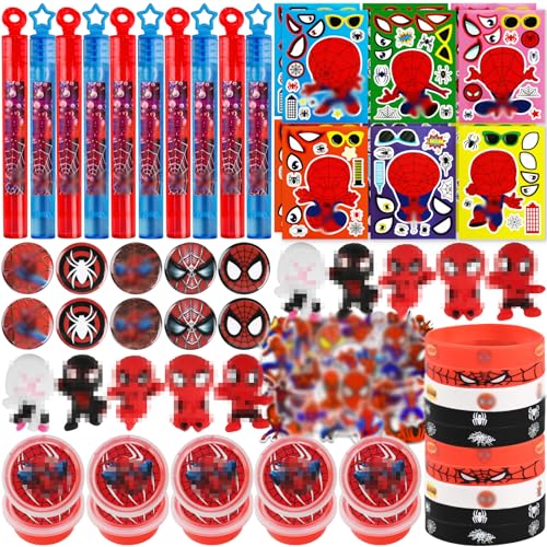 Spider Party Favors Pack with DIY Stickers & Badges