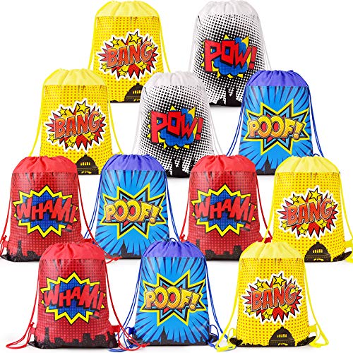 24 Superhero Party Favor Bags for Kids Birthday Themes