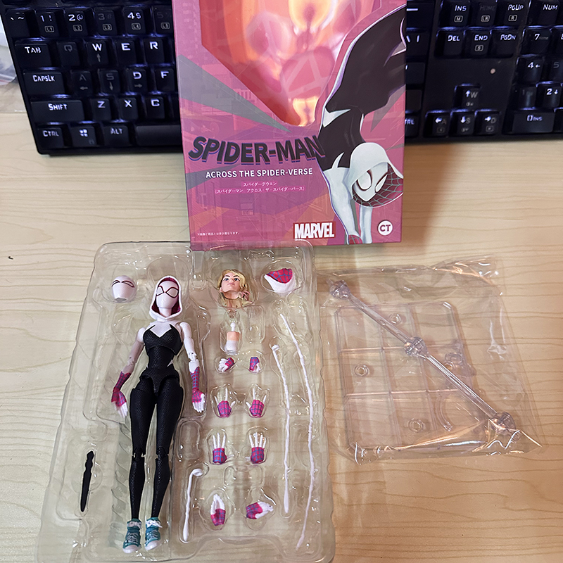 SHF Spider-Man Miles Morales Gwen Stacy Action Figure Marvel Spiderman Across the Spider Verse Spiderman PVC Model Toys Gifts