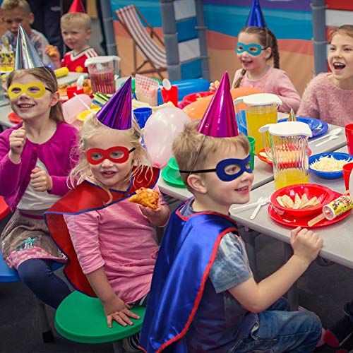 Superhero Capes and Masks Set for Kids - 16pcs