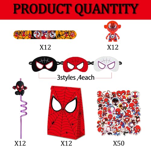 Spider-Man Party Favor Pack with Reusable Decor & Gifts