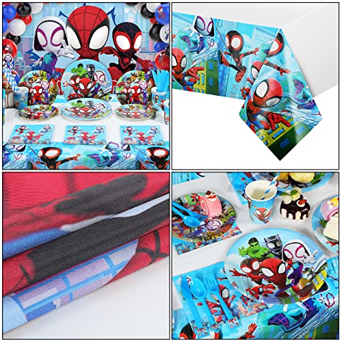 Spiderman Party Supplies: Decorations, Backdrop, Tableware Kit