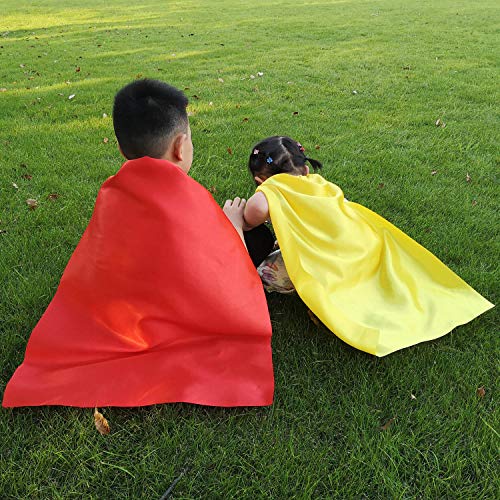 ADJOY Kids Superhero Capes, Masks, and Stickers Set