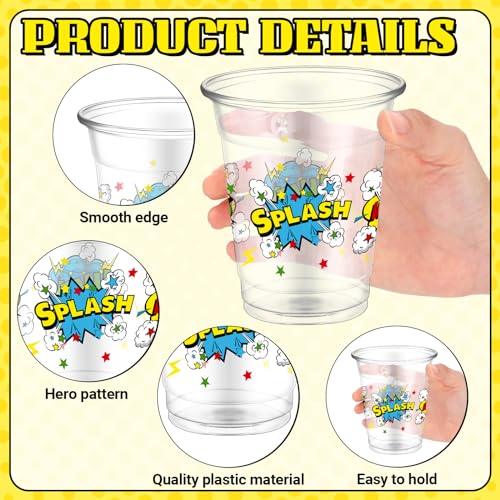 50 Pcs Hero Party Cups, 12 oz