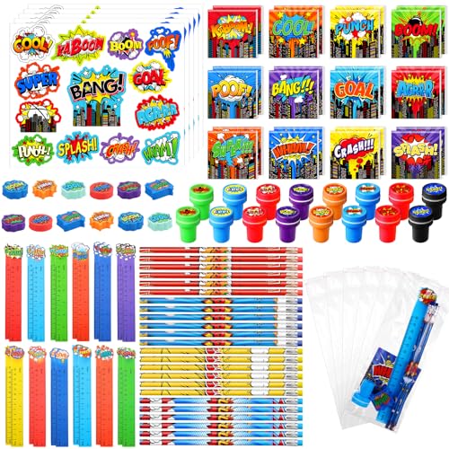 168 Pcs Super Hero Party Favor Set for Celebrations