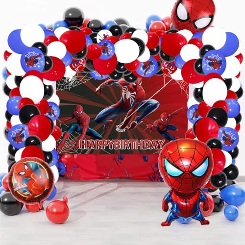 Spiderman Balloons Arch Garland Kit, 115 Pieces