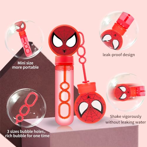 Spider Bubble Wands for Superhero Birthday Party Favors