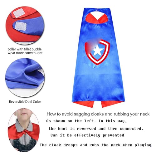 Superhero Kids Cape Set with Party Supplies (10 pcs)