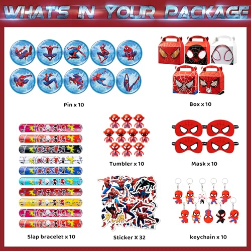 92-Piece Superhero Party Favors Pack for Kids