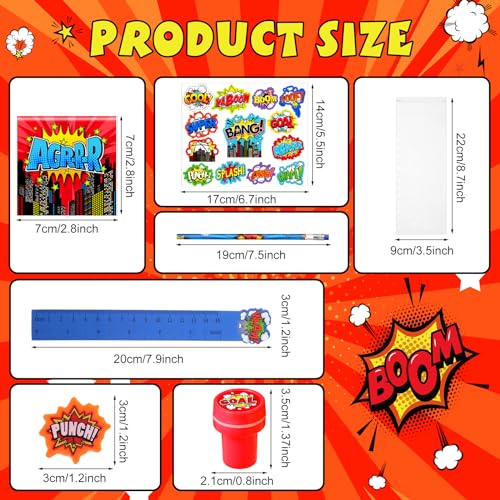 168 Pcs Super Hero Party Favor Set for Celebrations