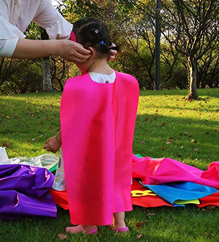 ADJOY Superhero Capes and Masks 24 Sets for Kids with Superhero Stickers Decoration - Superhero Themed Birthday Party Capes