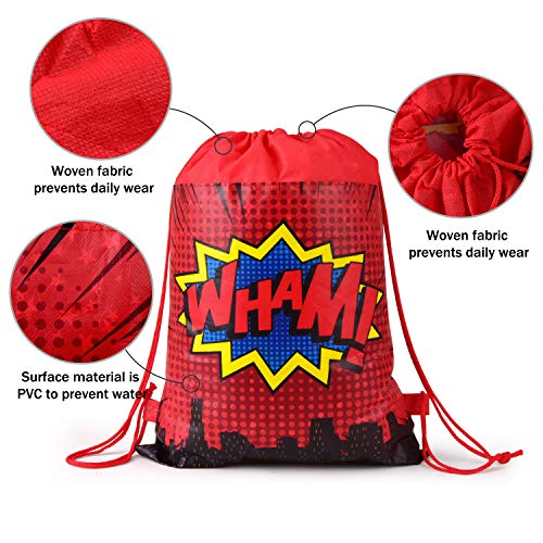 24 Superhero Party Favor Bags for Kids Birthday Themes