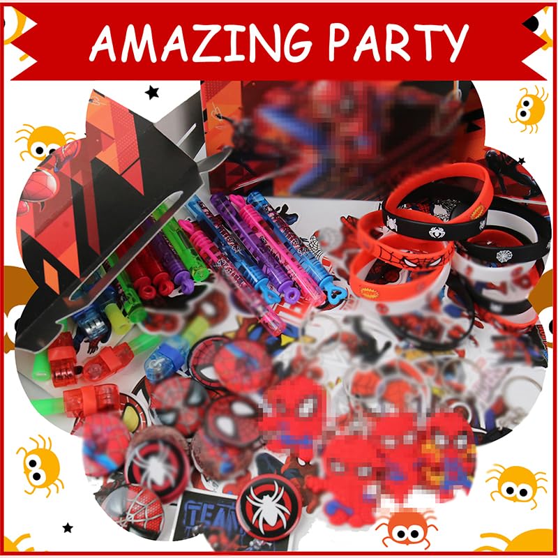 Spider Superhero Party Supplies Pack for Kids, 70Pcs