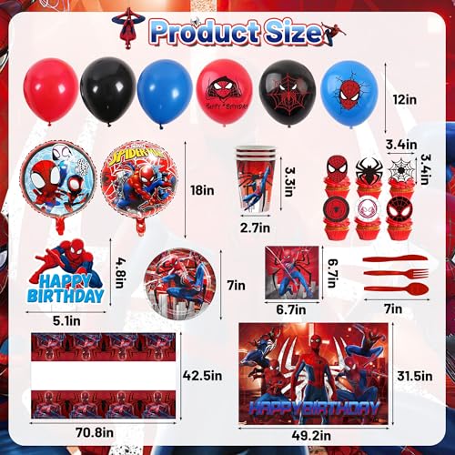 Superhero Birthday Party Kit with 179PCS Decorations