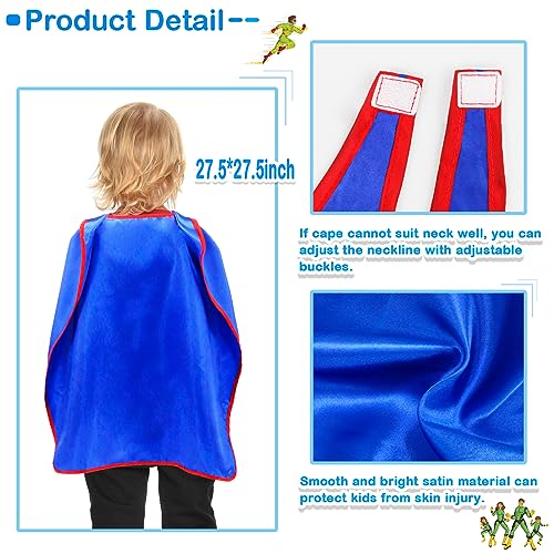 iROLEWIN Superhero-Capes for Kids Super Hero Capes and Masks Bulk 20 Pack Toddler Dress-up as Halloween Party Group Costumes