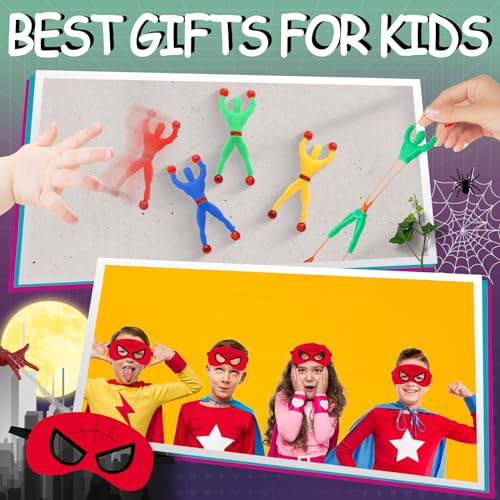 Spider Party Favors Bundle- Bags, Keychains, Masks, Stamps