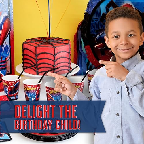 Spiderman Party Supplies Bundle for 16 Guests, Officially Licensed