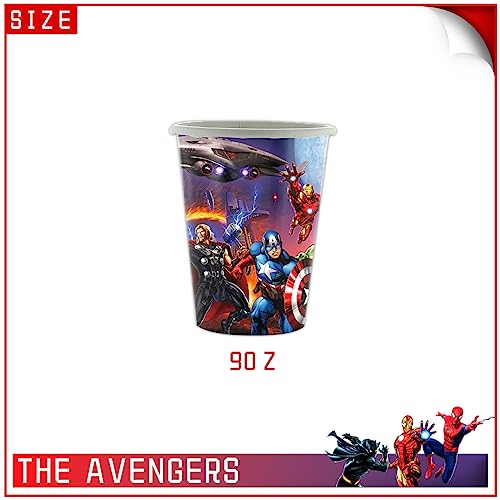 Superheroes Party Tableware,Birthday Party Supplies Table Cover - Plates - Napkins and More, Serves 20 Guests