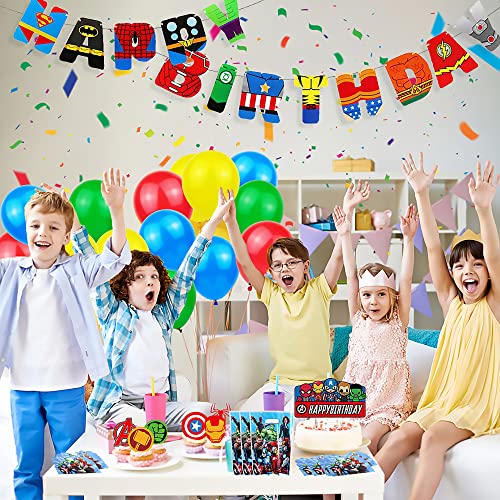 Super Hero Party Pack for 10 Kids - 165pcs