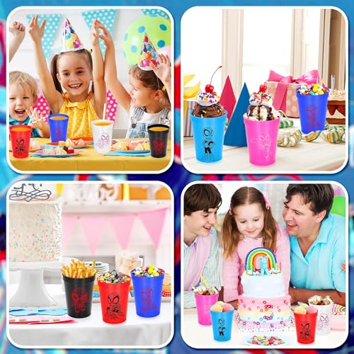 Ealumu Super Hero Party Plastic Cups - 24 Pcs SpIdey and His Amazing Friends Themed 12 OZ Reusable Plastic Cups Party Supplies Drinking Cups for Super Hero Birthday Party Favors Decorations