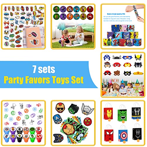122 Pcs Superhero Party Favors & Supplies Kit