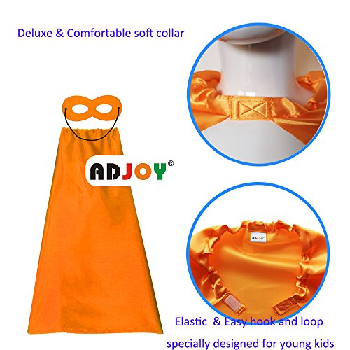 ADJOY Kids Superhero Capes & Masks Costume with Stickers