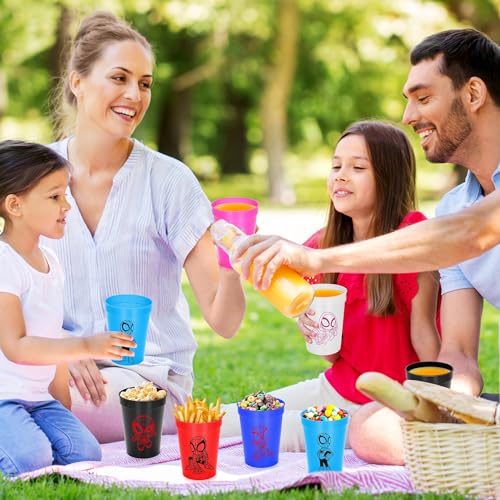 Ealumu Super Hero Party Plastic Cups - 24 Pcs SpIdey and His Amazing Friends Themed 12 OZ Reusable Plastic Cups Party Supplies Drinking Cups for Super Hero Birthday Party Favors Decorations