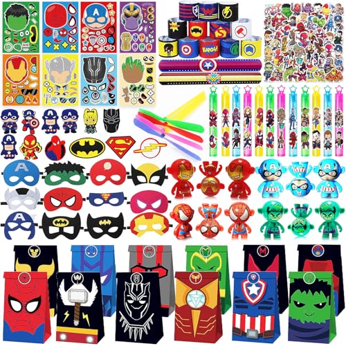 Superhero Party Favors 134Pcs Ideal for Kids' Birthday