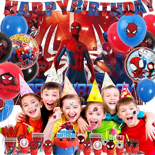 Superhero Birthday Party Kit with 179PCS Decorations