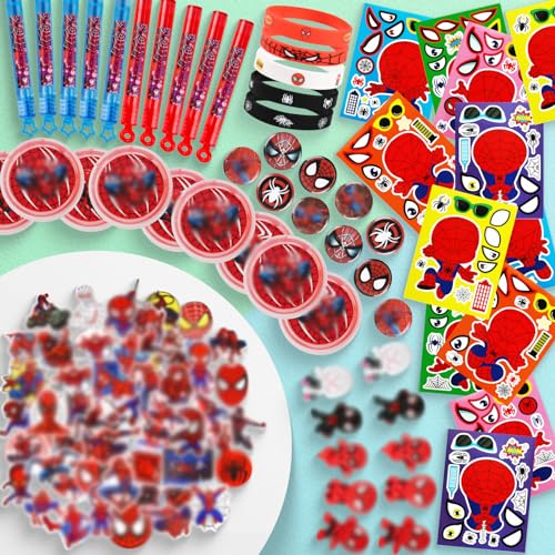 Spider Party Favors Pack with DIY Stickers & Badges