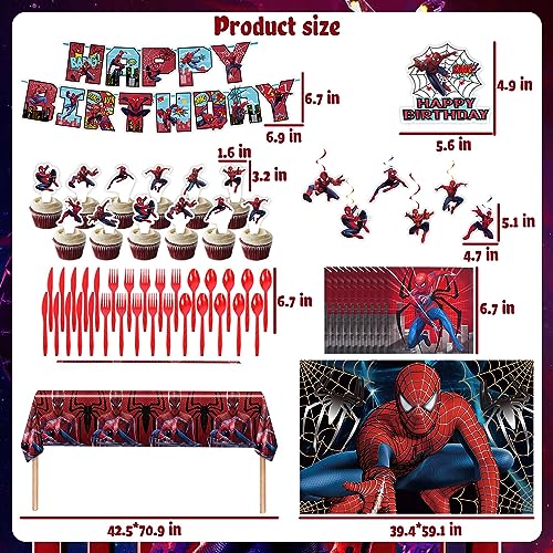 Spider Party Decorations Pack: Balloons, Plates, Backdrop, Banner