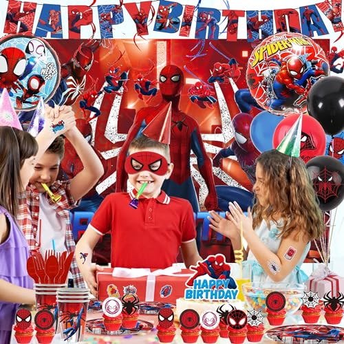 Superhero Birthday Party Kit with 179PCS Decorations