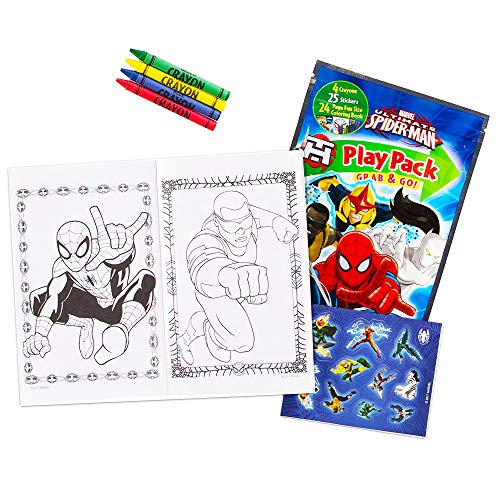 15 Spiderman Play Packs with Coloring Book and Stickers