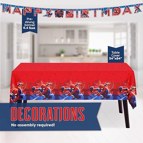 Spiderman Party Supplies | Serves 16 Guests | Marvel Superhero