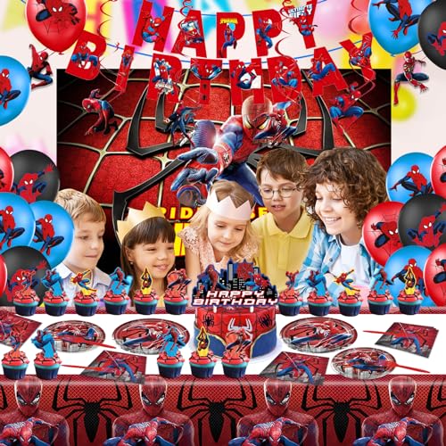 Spider-man Birthday Party Supplies, Decorations, Plates, Napkins