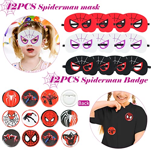110pcs Spider and Friend Superhero Party Favor Set