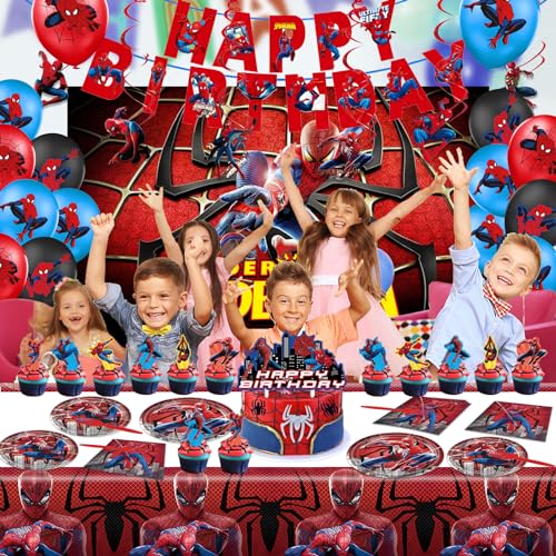 Spider-man Birthday Party Supplies, Decorations, Plates, Napkins