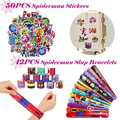 110pcs Spider and Friend Superhero Party Favor Set