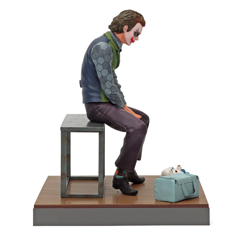 Marvel Movie Joker Heath Ledger Dc Suicide Squad Joker Sitting Figure Model Statue Desktop Decoration Ornaments Gifts