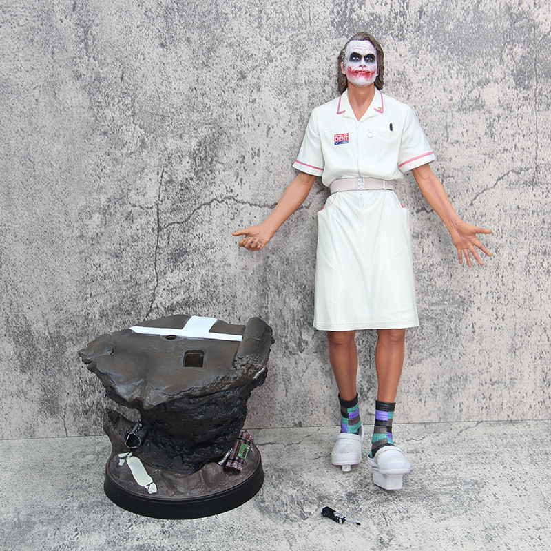 High Quality Heath Ledger Joker As Nurse The Dark Knight Of The Batman Action Figure Toys 54cm Birthday Gift Toy